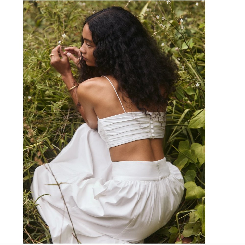 Reformation Carlow Two Piece Dress - White